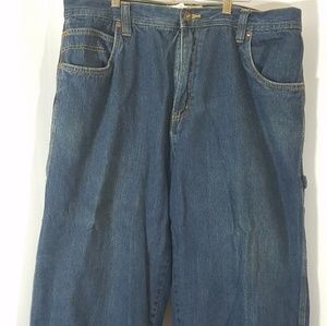 Faded Glory 40 x 27 Blue Denim Flannel Jeans